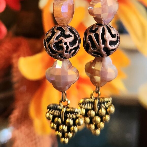 Wine Country Contemporary Handmade Earrings - Picture 2 of 4